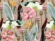JERSEY FLORAL ART FLOWERS ELASTÁNOVÁ DIGITÁLNA TLAČ JERSEY FLORAL ART FLOWERS ELASTÁNOVÁ DIGITÁLNA TLAČ