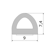 TESNENIE DVERE OKNA SAMOLEPIACI 9x7,4mm H 5m