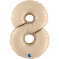 Balón číslo 8 Satin Cream - 102 cm