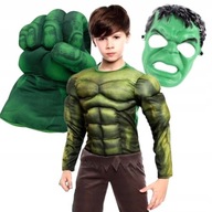 Hulk Outfit Maskovací kostým superhrdina + maska + rukavice XXL 110-116 Hulk Outfit Maskovací kostým superhrdina + maska + rukavice XXL 110-116
