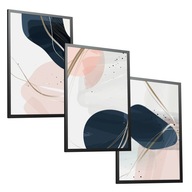 SET Plagáty v ráme 43x103 Modern Pink SET Plagáty v ráme 43x103 Modern Pink