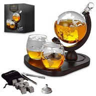 DELUXE whisky set GLOBUS KARAFA + Poháre zdarma