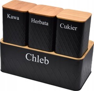 CHLEBOVÁ SÚPRAVA NÁDOBA KÁVA ČAJ CUKR BAMBUS CHLEBOVÁ SÚPRAVA NÁDOBA KÁVA ČAJ CUKR BAMBUS