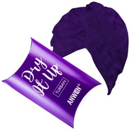 Anwen Dry It Up fialový uterák na vlasy s turbanom