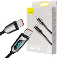 BASEUS USB-C kábel meranie prúdu 5A PD 100W 1m BASEUS USB-C kábel meranie prúdu 5A PD 100W 1m