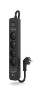 KERG SURGE STRIP 4 ZÁSUVKY 1,5M ČIERNA USB-A A USB-C