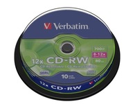CD-RW Verbatim 700 MB odolný proti poškriabaniu X12 (Cake 10) CD-RW Verbatim 700 MB odolný proti poškriabaniu X12 (Cake 10)