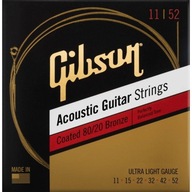 AKUSTICKÉ STRUNY GIBSON 11-52 POTAHOVANÉ BRONZOM AKUSTICKÉ STRUNY GIBSON 11-52 POTAHOVANÉ BRONZOM