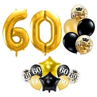 Balóniky k 60. narodeninám Dekorácia Set 60 rokov Balóniky k 60. narodeninám Dekorácia Set 60 rokov