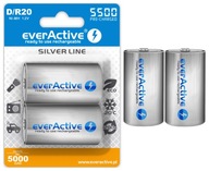 2x batéria R20 D 5500mAh silverline everActive