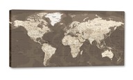 OBRAZOVÁ mapa sveta SÉPIOVÁ MAPA 150x70 OBRAZOVÁ mapa sveta SÉPIOVÁ MAPA 150x70