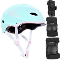 RAVEN Set Helma F511 Mint/Pink M + chrániče M RAVEN Set Helma F511 Mint/Pink M + chrániče M