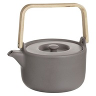 DŽVNA NA ČAJ, šedá, drevená rukoväť, 800ml DŽVNA NA ČAJ, šedá, drevená rukoväť, 800ml