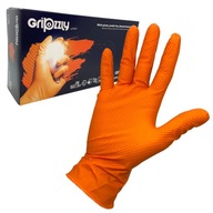 NITRILOVÉ GRIPZZLY rukavice oranžové M 50 ks