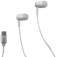 Slúchadlá USB-C typu C s mikrofónom biele