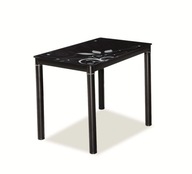 Stôl DAMAR 80x60 čierne sklo SIGNAL