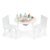 Stôl + 2 stoličky set detského nábytku Ec