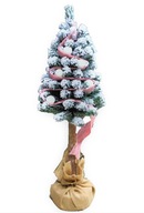 Umelý vianočný stromček na ozdobenom kmeni, 70 cm