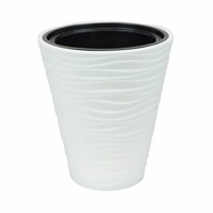Kvetináč Sahara, priemer 35 cm, biely