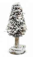 Hnedý zasnežený vianočný stromček na 42cm LED kufri
