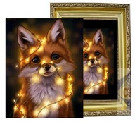 Diamantové vyšívanie obrázkov Mozaikové puzzle FOX FOX Terapia Relax na Vianoce