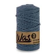 Bavlnená šnúra 3mm, 100m, denim Bavlnená šnúra 3mm, 100m, denim