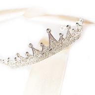 Strieborný DIADEM na svadbu, svadobný ples, kamienky Strieborný DIADEM na svadbu, svadobný ples, kamienky