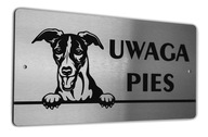 INOX tanier POZOR DOG Anglický chrt Whippet INOX tanier POZOR DOG Anglický chrt Whippet