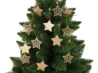 Vianočné ozdoby drevené hviezdy hviezdy