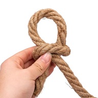 Hrubé prírodné točené jutové lano, 8mm, 50m Hrubé prírodné točené jutové lano, 8mm, 50m