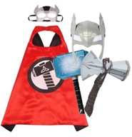 OUTFIT THOR CAPEA SET 4 HAMMER AX MASK LED PLES KARNEVAL OUTFIT THOR CAPEA SET 4 HAMMER AX MASK LED PLES KARNEVAL