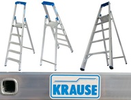Skladový rebrík pre domácnosť Krause (4 schody + podesta)