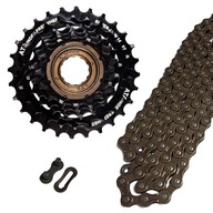 Voľnobežka SET ATA 6-rýchlostná 14-28T BLACK + PYC CHAIN SET Voľnobežka SET ATA 6-rýchlostná 14-28T BLACK + PYC CHAIN SET