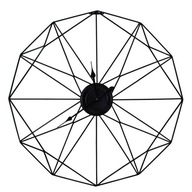 Geometrické čierne priemyselné kovové hodiny zo 60. rokov 20. storočia Geometrické čierne priemyselné kovové hodiny zo 60. rokov 20. storočia