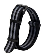 NATO Exclusive Black 22mm remienok na hodinky, vzor 10 NATO Exclusive Black 22mm remienok na hodinky, vzor 10