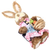 Zajačik Ornament Ručne vyrobený slamený zajačik Slamený jar