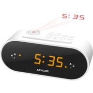 Rádiobudík Sencor SRC 3100W s projektorom biely Rádiobudík Sencor SRC 3100W s projektorom biely