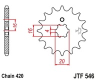 Jt ozubené koleso predné 560 16 Kx 65/80/85 56016 Jt 420 +2 Jt ozubené koleso predné 560 16 Kx 65/80/85 56016 Jt 420 +2