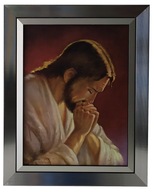 OBRAZ V STRIEBORNOM RÁME 40X50 JEŽIŠ SA MODLÍ OBRAZ V STRIEBORNOM RÁME 40X50 JEŽIŠ SA MODLÍ