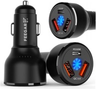 Feegar Nabíjačka do auta 3xUSB 9A QC3.0 66W PD Feegar Nabíjačka do auta 3xUSB 9A QC3.0 66W PD