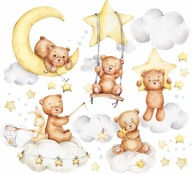 NÁLEPY NA STENU BEARS CLOUDS 100x100cm MC9 NÁLEPY NA STENU BEARS CLOUDS 100x100cm MC9