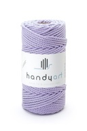 Macrame šnúrka, 3PLY bavlna, levanduľa, 3mm, 100m Macrame šnúrka, 3PLY bavlna, levanduľa, 3mm, 100m