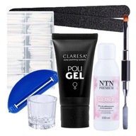 Formy kefiek CLARESA 30g PoliGel Poly Gel SET Formy kefiek CLARESA 30g PoliGel Poly Gel SET