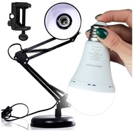 DRŽIAK LAMPY S NÚDZOVOU DOBÍJATEĽNOU LED ŽIAROVKOU DRŽIAK LAMPY S NÚDZOVOU DOBÍJATEĽNOU LED ŽIAROVKOU
