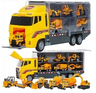 Truck Tir Odťahovka 6 Autá Stroje Autá Set XL Truck Tir Odťahovka 6 Autá Stroje Autá Set XL