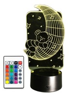 3D LED LAMPA MEDVEĎ MESIAC 3D LED LAMPA MEDVEĎ MESIAC