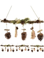 Vianočná dekorácia šišky na konári 52 cm