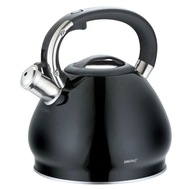 Oceľová kanvica s píšťalkou, veľká, 3,4L, plynová, indukcia, čierna KINGHOFF Oceľová kanvica s píšťalkou, veľká, 3,4L, plynová, indukcia, čierna KINGHOFF