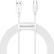 Kábel 2m Baseus USB-USB-C TypC PD QC 66W 6A biely Kábel 2m Baseus USB-USB-C TypC PD QC 66W 6A biely