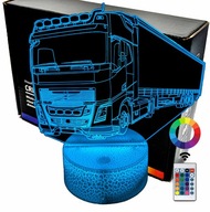 Nočná lampa Volvo nákladné auto s prívesom 3D LAMP LED Nočná lampa Volvo nákladné auto s prívesom 3D LAMP LED